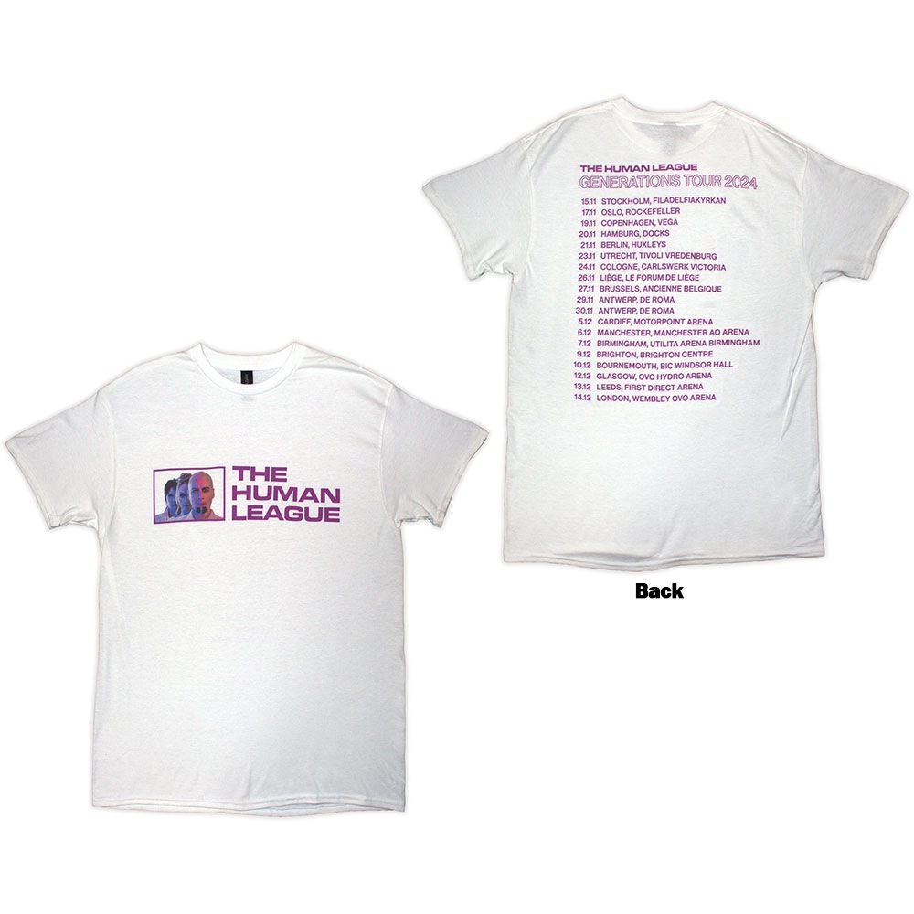 The Human League - Generations Tour '24 Photo Tshirt Homme - Blanc